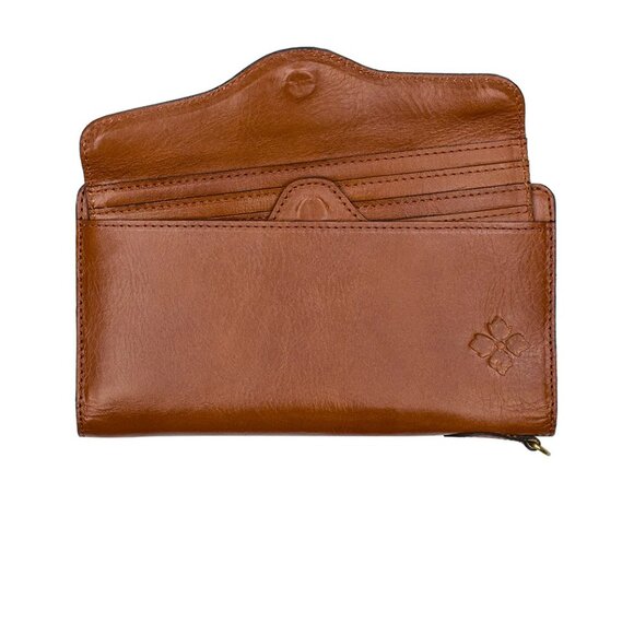 NEW - Patricia Nash Valentia Hand Tooled Leather RFID Clutch Wallet in Tan - Picture 4 of 8